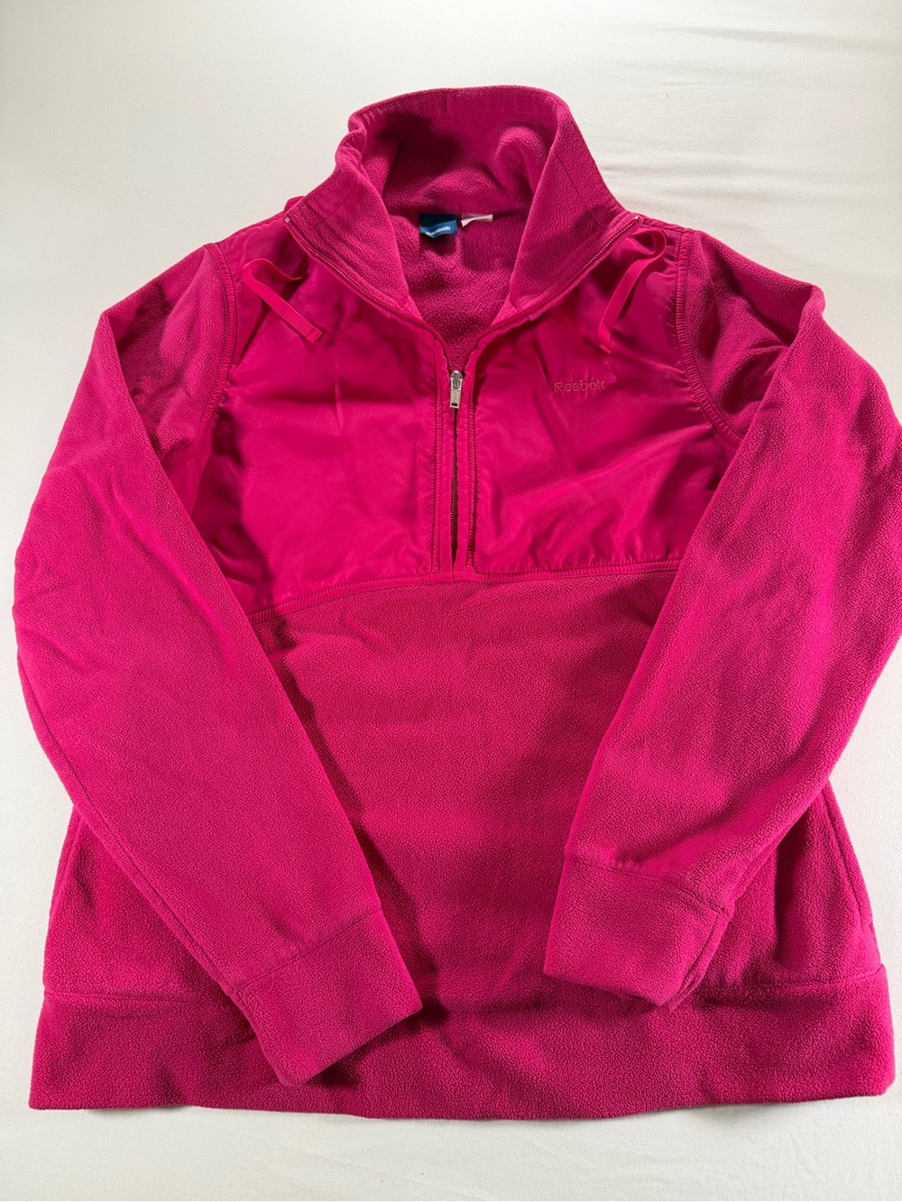 Reebok Women’s Hot Pink Half-Zip Fleece Pullover